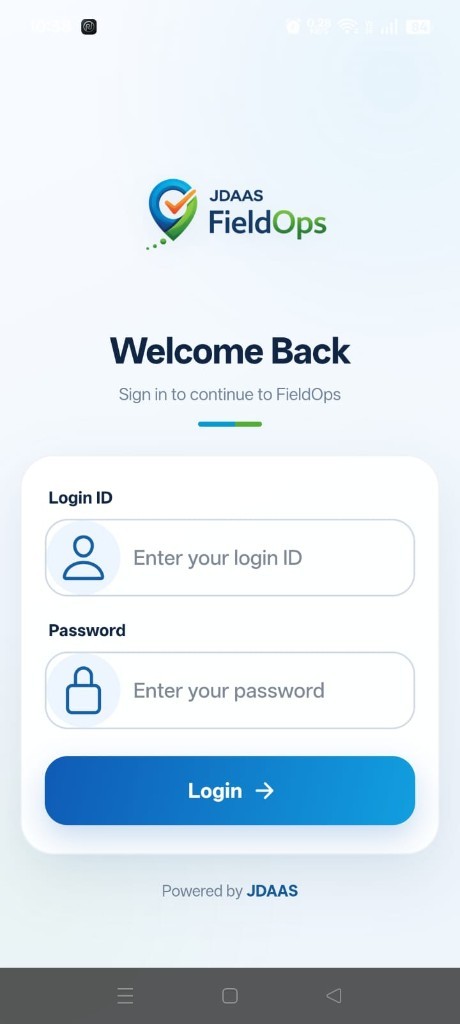 FieldOps sign-in screen